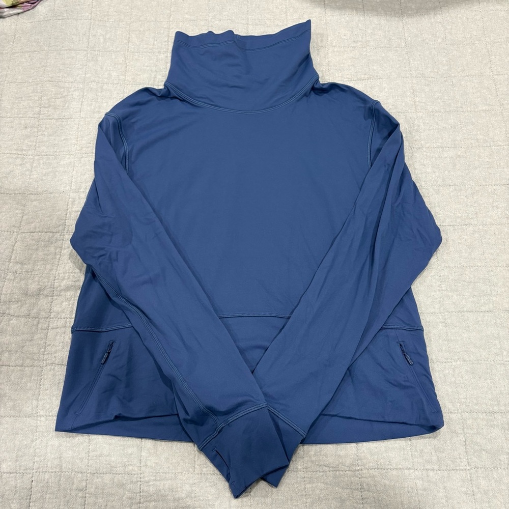 Lululemon Ready to Rulu Pullover Pitch Blue Size 6 Cowl Neck